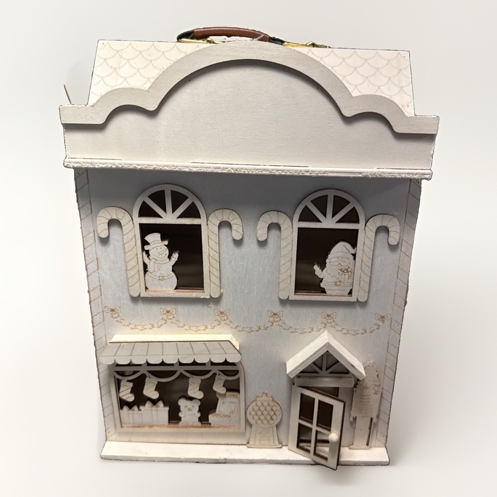 BRAND NEW W/TAGS Make Market DIY Christmas Wood Doll House 12"Hx 9"Wx7"D